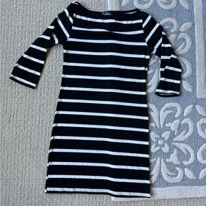 Lulus black & white stripe dress